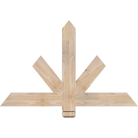 Ekena Millwork Kennewick Smooth Timber Gable Bracket, Douglas Fir, 36"W x 23"H x 1 1/2"D x 3 1/2"F, 15/12 Pitch GBW036X23X0204KEN00SDF